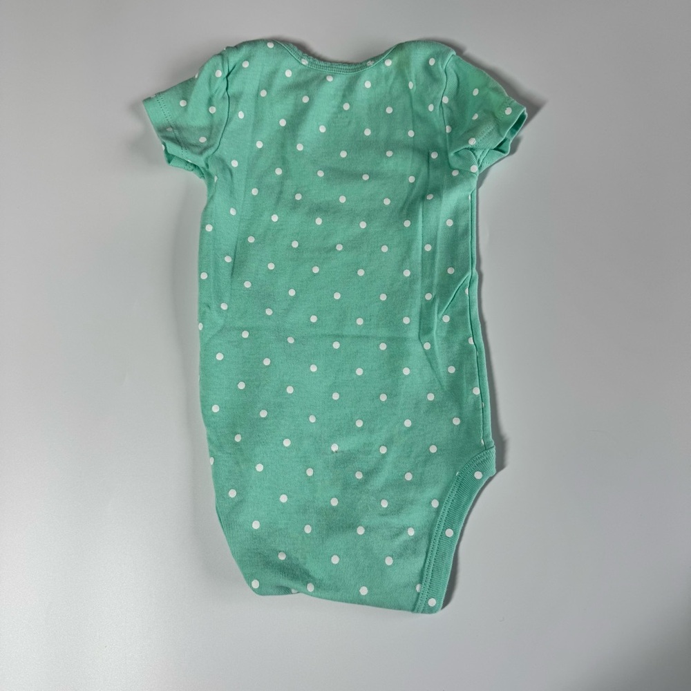 Baby Girl Onesies Size 6 Months Bodysuits Stripes Polka Dots Carter’s Yellow - Picture 8 of 16